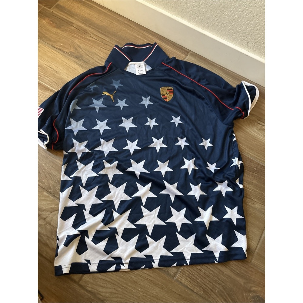 Porsche x PUMA USA Flag Soccer Jersey Limited 4th of July Edition Shirt XL